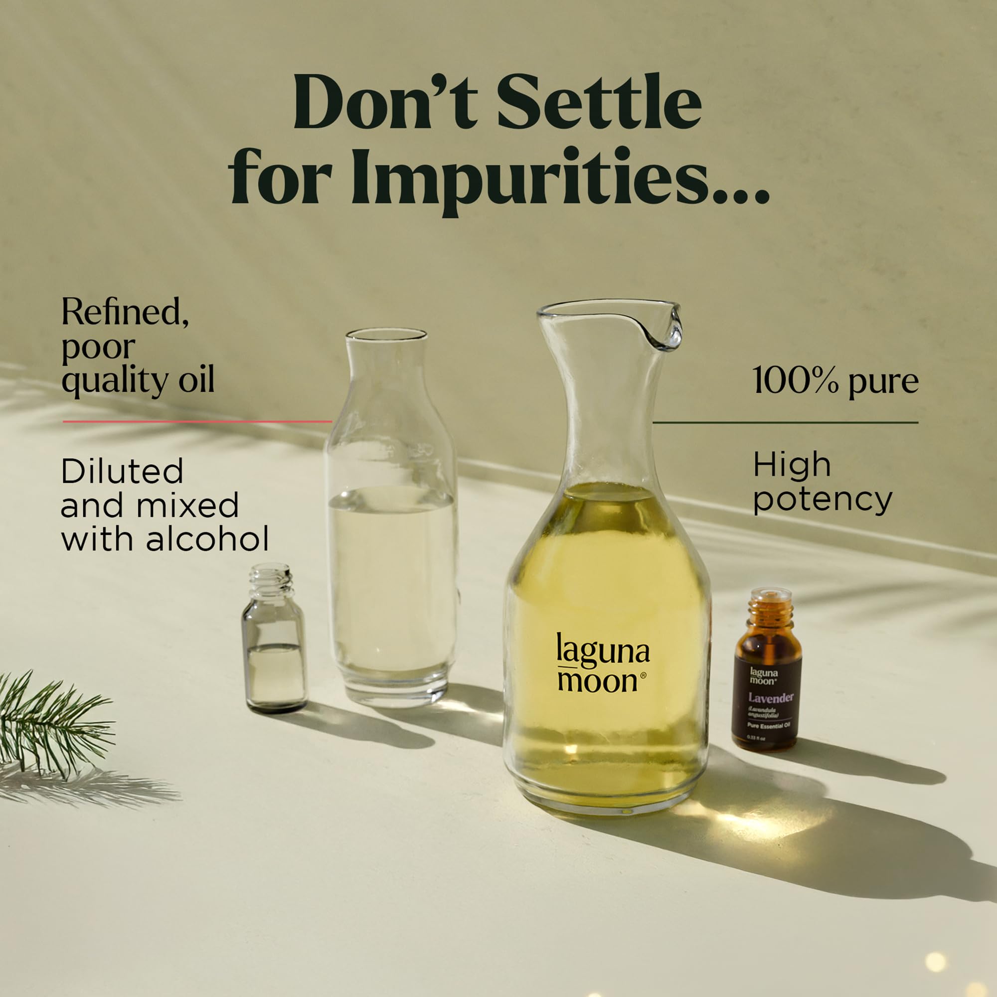 Lagunamoon orange oil bottle adds bright, uplifting fragrance for daytime diffusions.