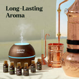 Lagunamoon peppermint oil bottle delivers refreshing scent for routines and focus.