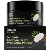 LagunaMoon Polvo de carbón activado para dientes, limpieza suave y brillo natural.