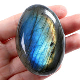 LAIDANLA Labradorita: piedra palma ovalada para equilibrio energético diario.