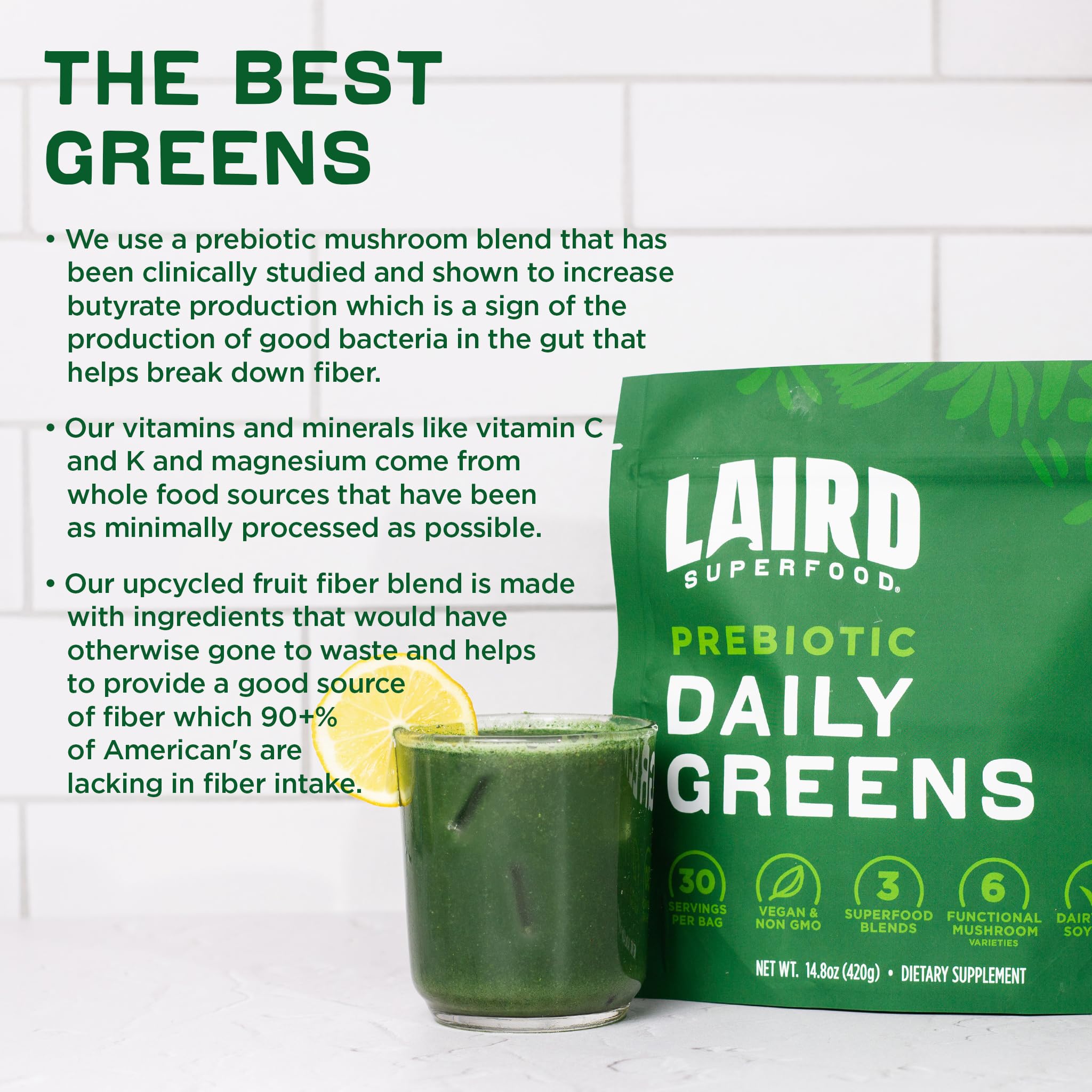 Laird Superfood Dos Cucharadas, preparación rápida en agua