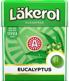 Lakerol Eucalipto: pastillas sin azúcar para un aliento fresco.