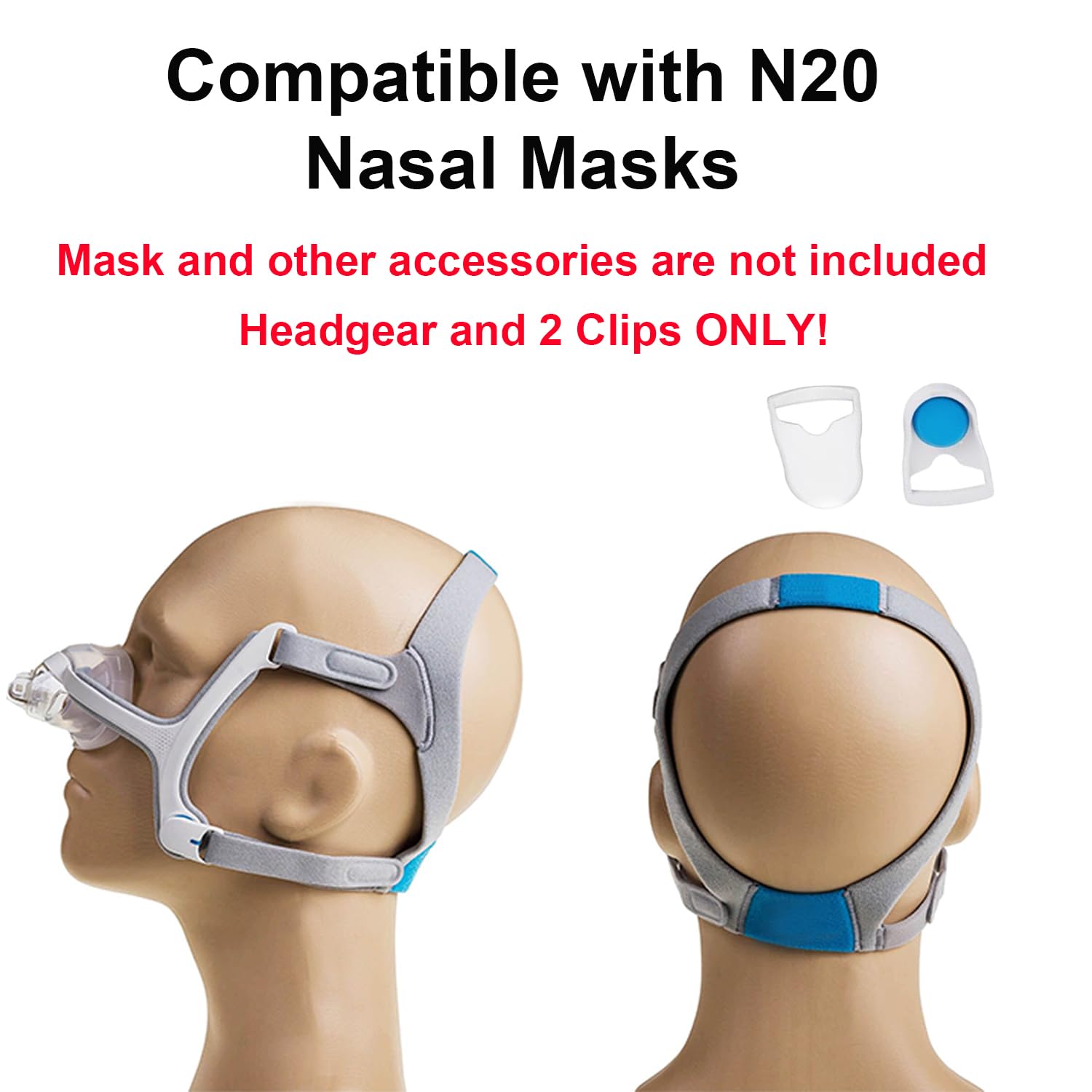 LALASTAR correa CPAP N20 con ajuste medio para mayor estabilidad.