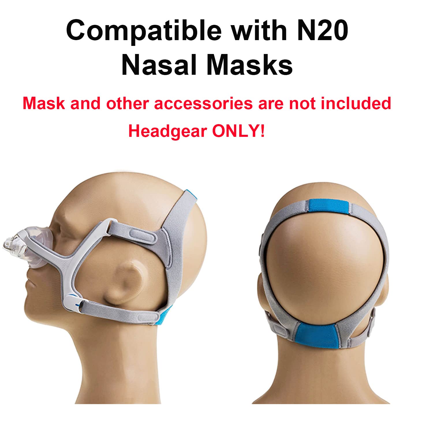 Diadema ajustable LALASTAR N20, talla mediana para mayor comodidad nocturna.