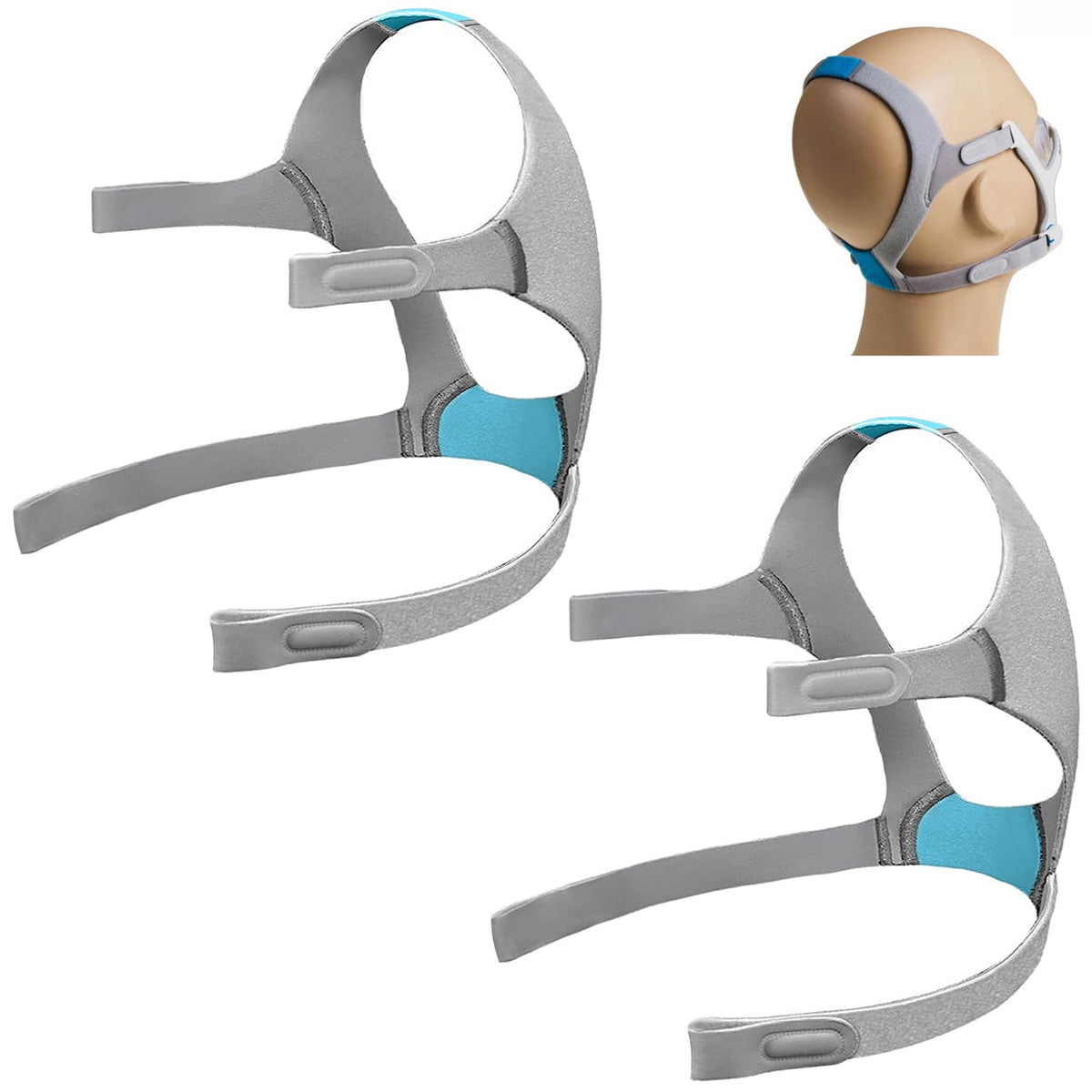 Diadema repuesto LALASTAR para CPAP N20, dos piezas para ajuste seguro.