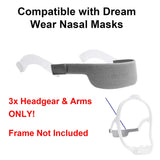 Brazos compatibles con DreamWear para un ajuste seguro.