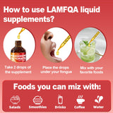 LAMFQA Magnesio glicinato en gotas frambuesa apto para adultos y niños.