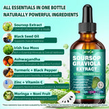 LAMFQA Soursop Bitters: cuentagotas en uso para dosis precisas y rápidas.