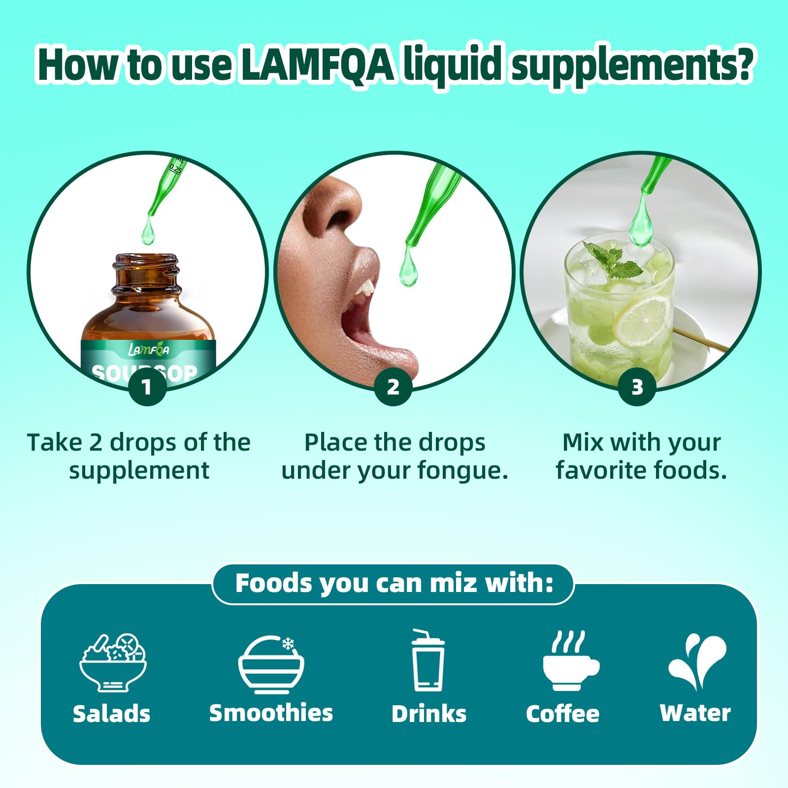 LAMFQA Soursop Bitters: mezcla en vaso, ideal para rituales de cuidado diario.