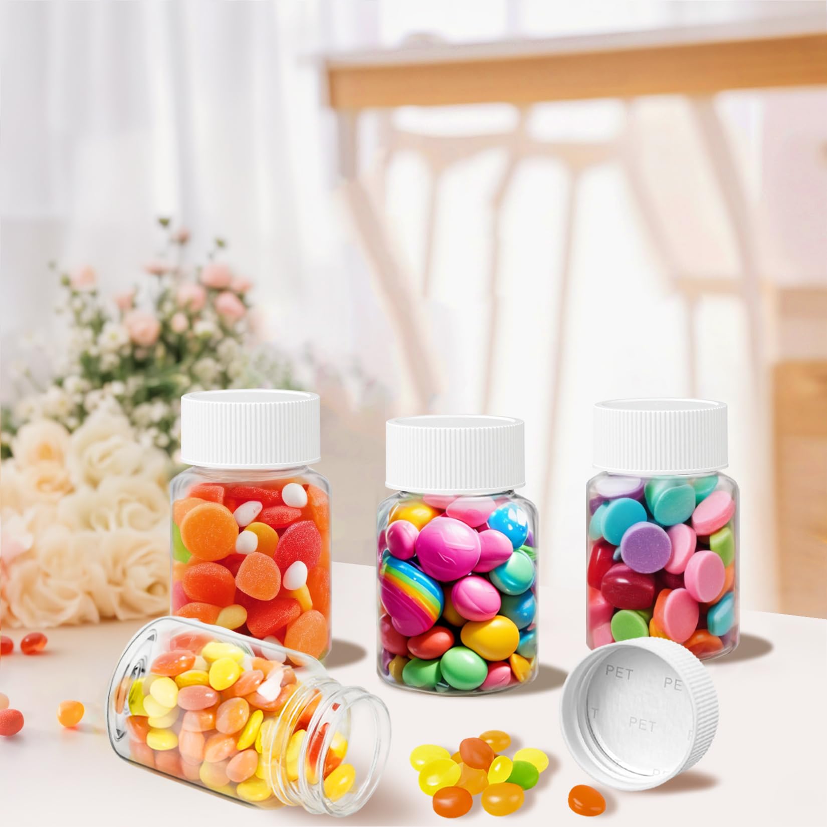 Lamoutor botes para vitaminas 80 ml con cierre hermético.