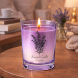 Vela Lamway de lavanda con aroma relajante para relajación en casa.