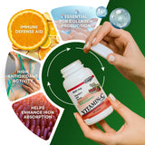 Landau para niños, vitamina C de sabor frutal ideal para la escuela.