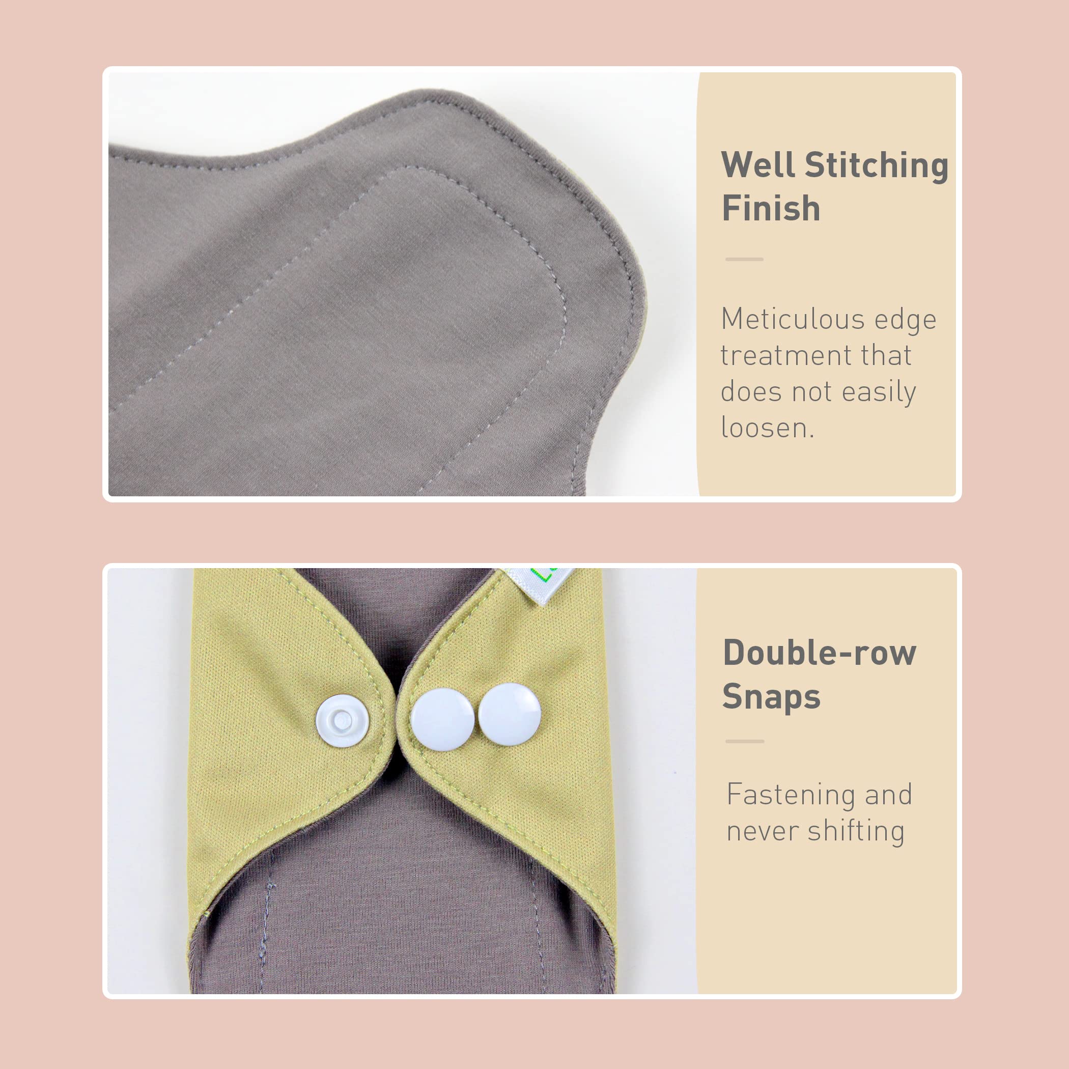 Langsprit alas con broches para fijar las almohadillas y evitar deslizamientos.