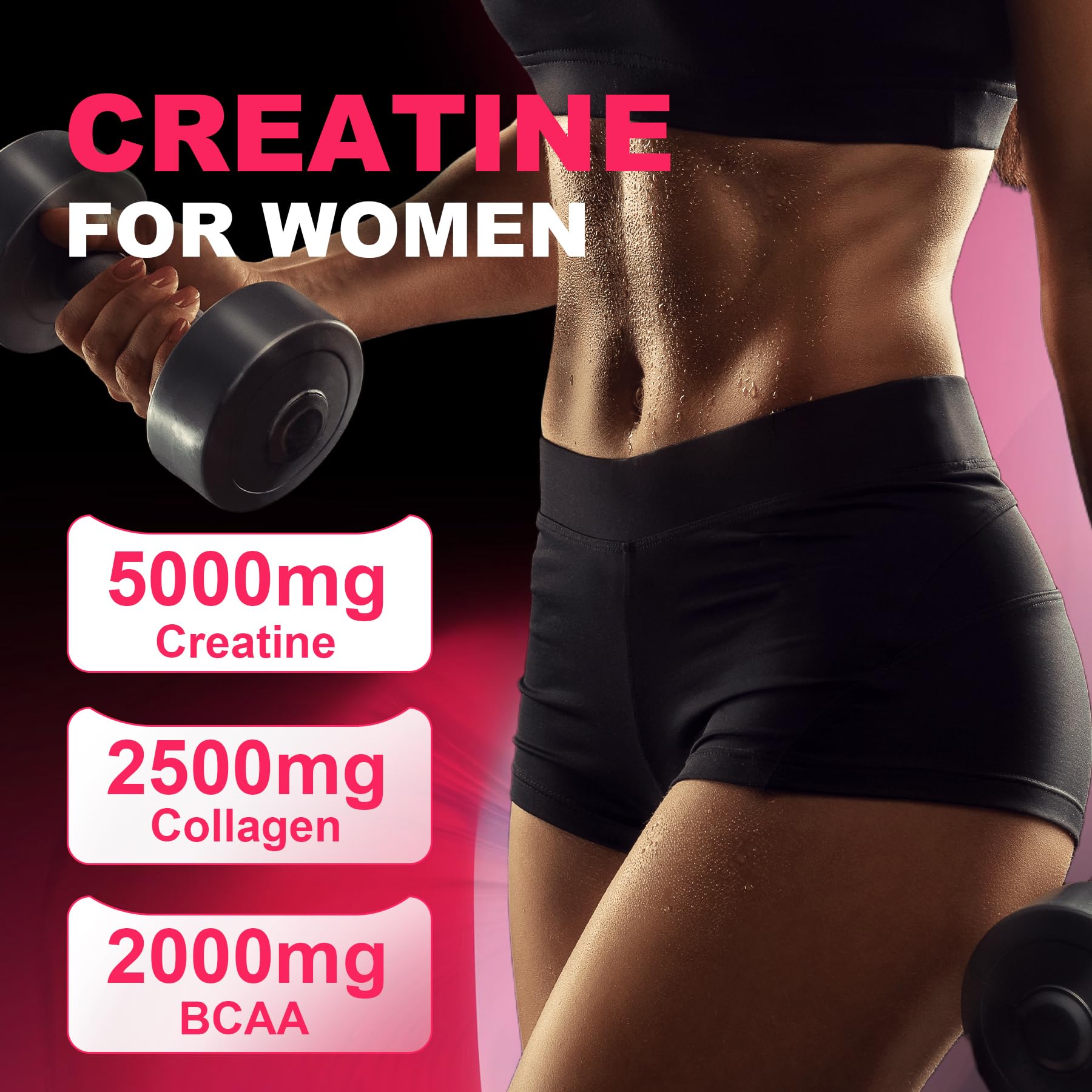 LanranBee Creatina para mujeres, energía para entrenar con mayor foco.