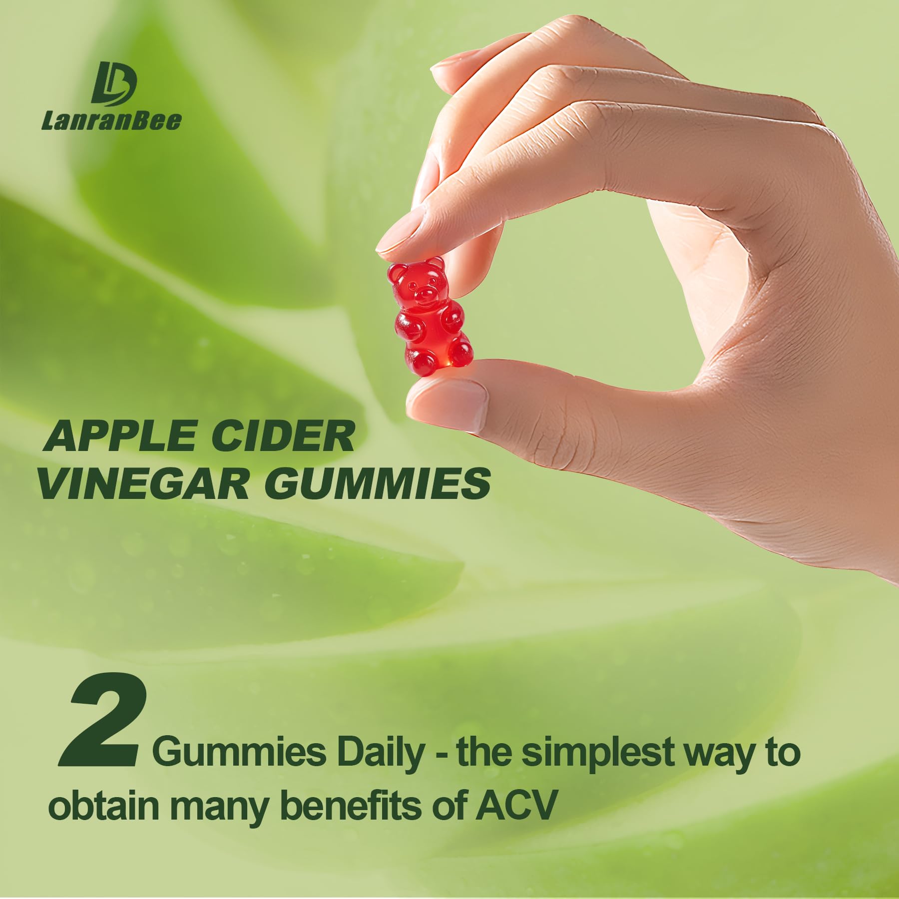 LanranBee gominolas con B12 vitaminas para energía suave.
