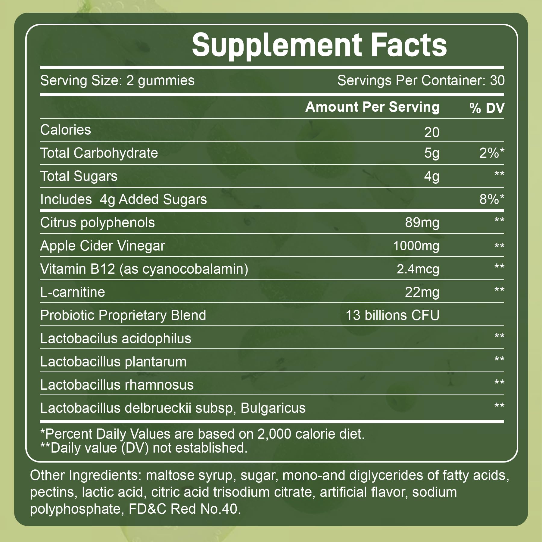 LanranBee gominolas ACV sabor a manzana, snack cómodo.