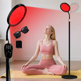 LanSuper lámpara de terapia de luz roja con 140 LED para rostro y cuerpo