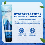 Larineco Nano hidroxiapatita: espuma de menta para limpieza fresca.