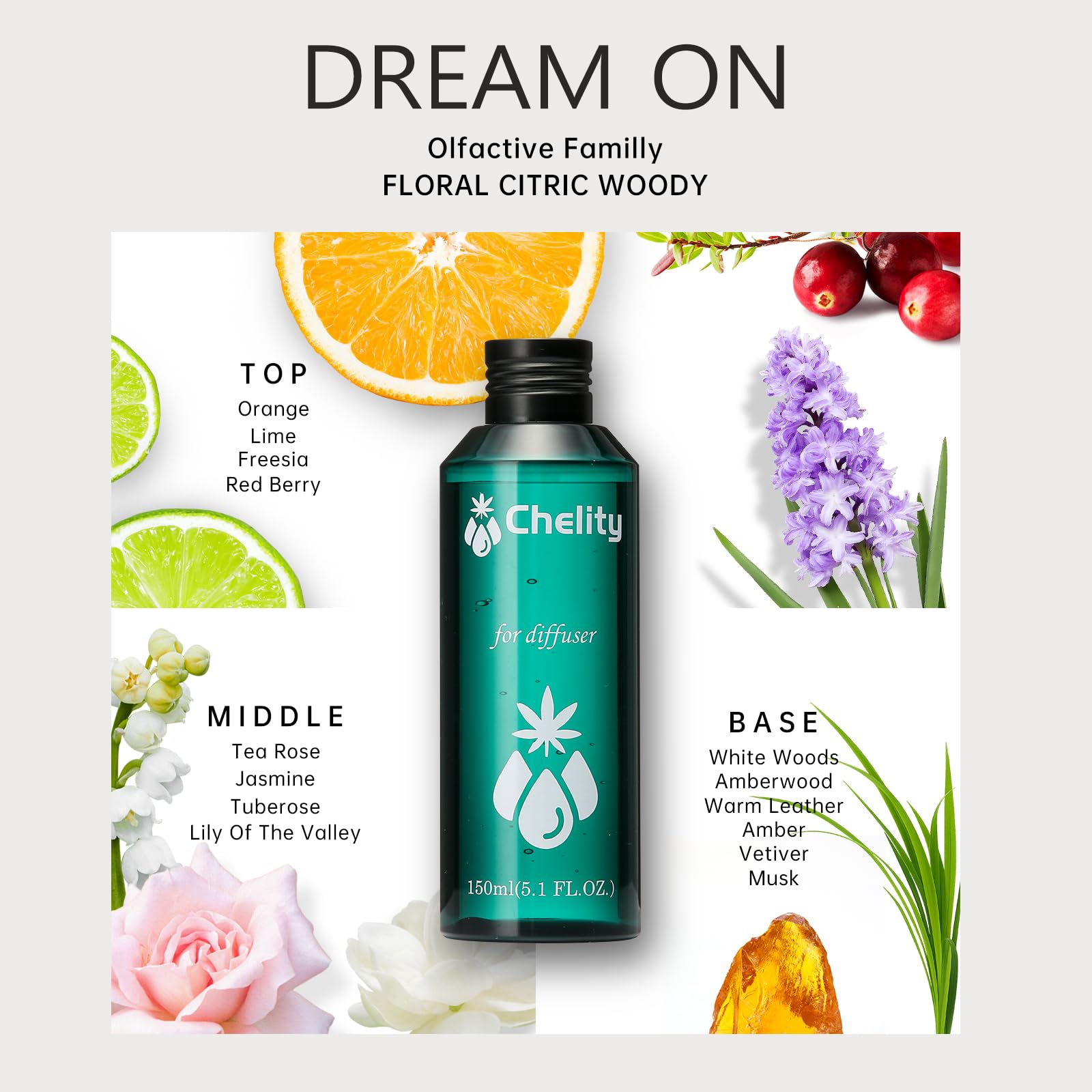 Larsweryar Dream On: botella de vidrio para difusor y ambientación aromática