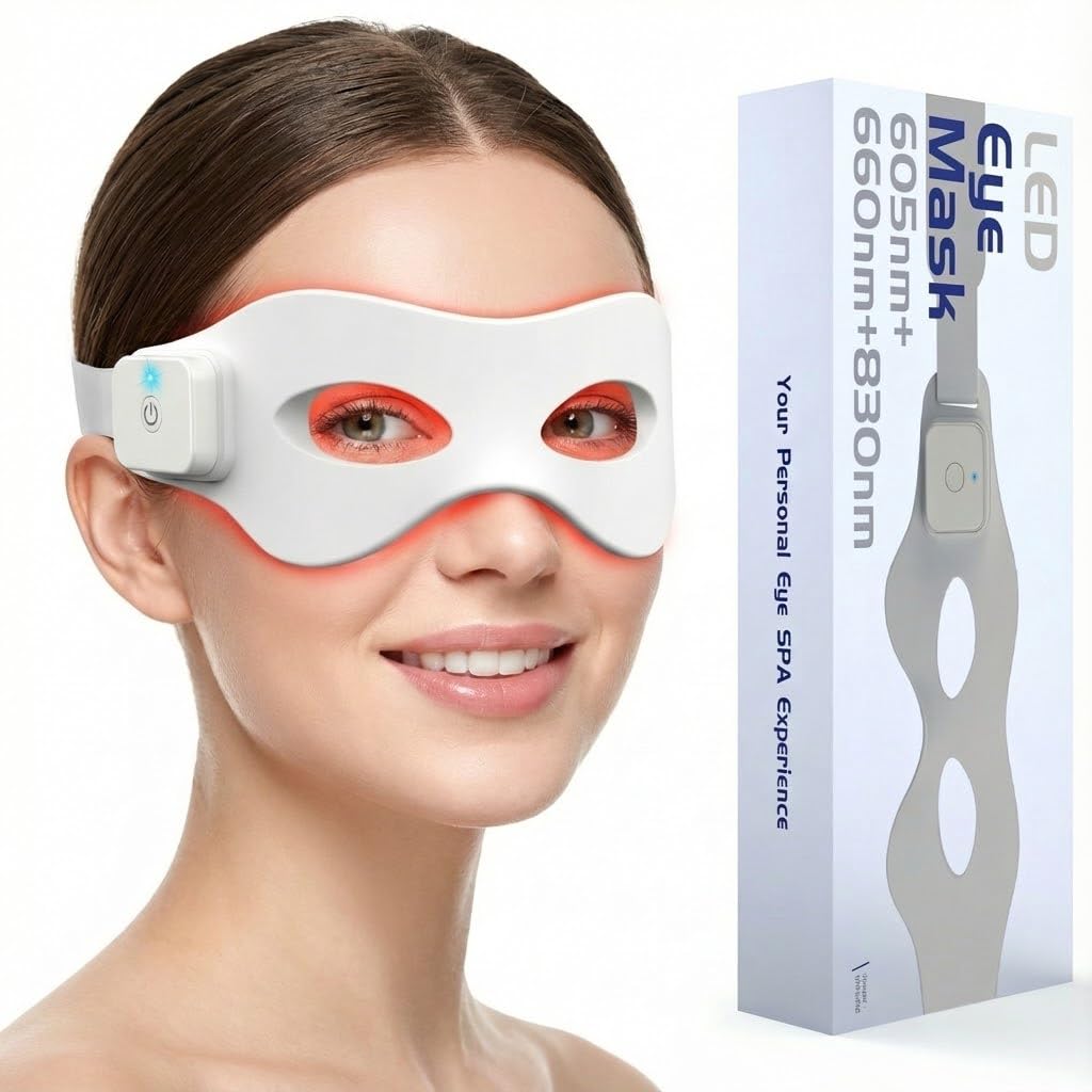 LaseLocks Ojos máscara con luz 605nm 660nm 830nm para cuidado ocular diario.
