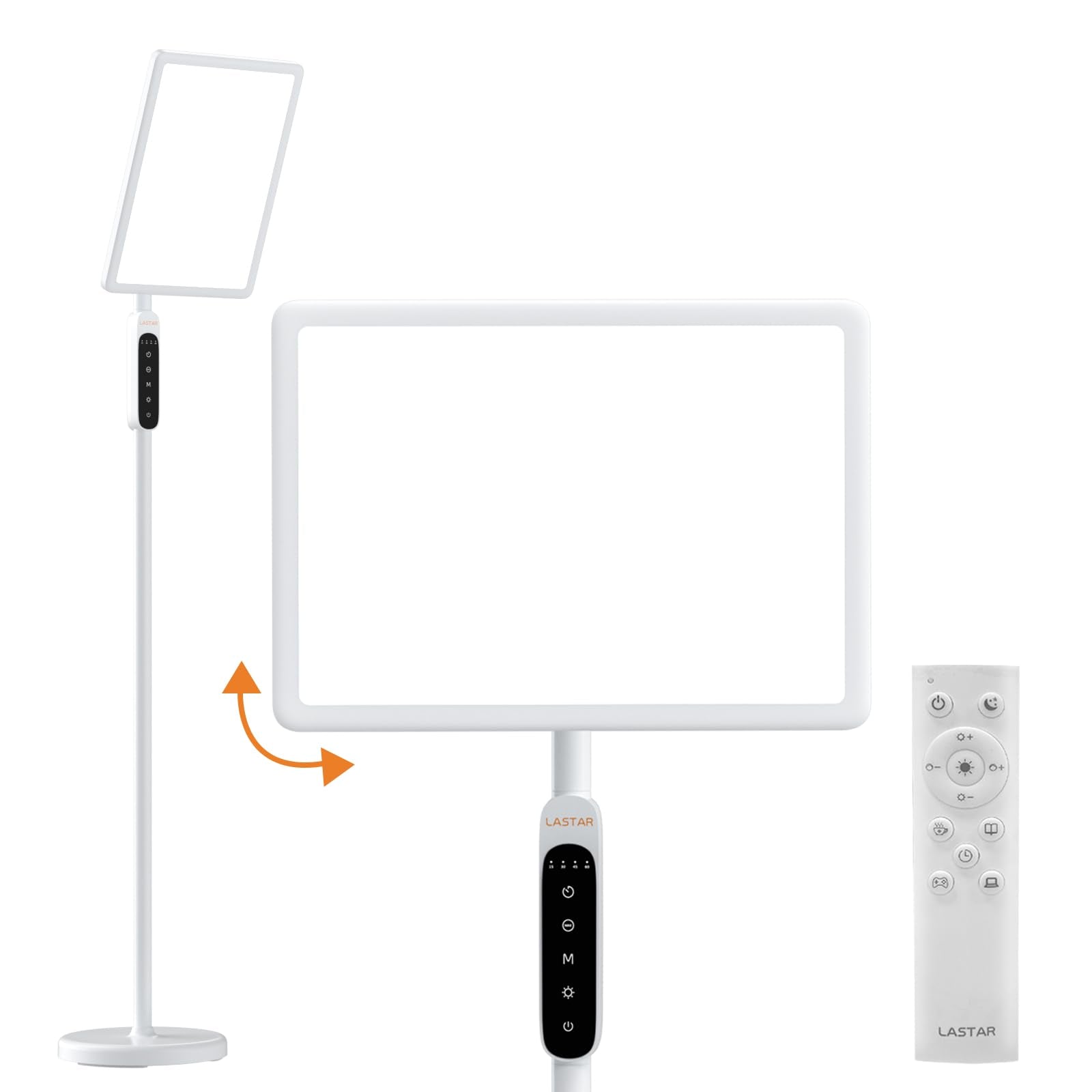 LASTAR lámpara terapia 12000lux, iluminación amplia para sala y bienestar diario.