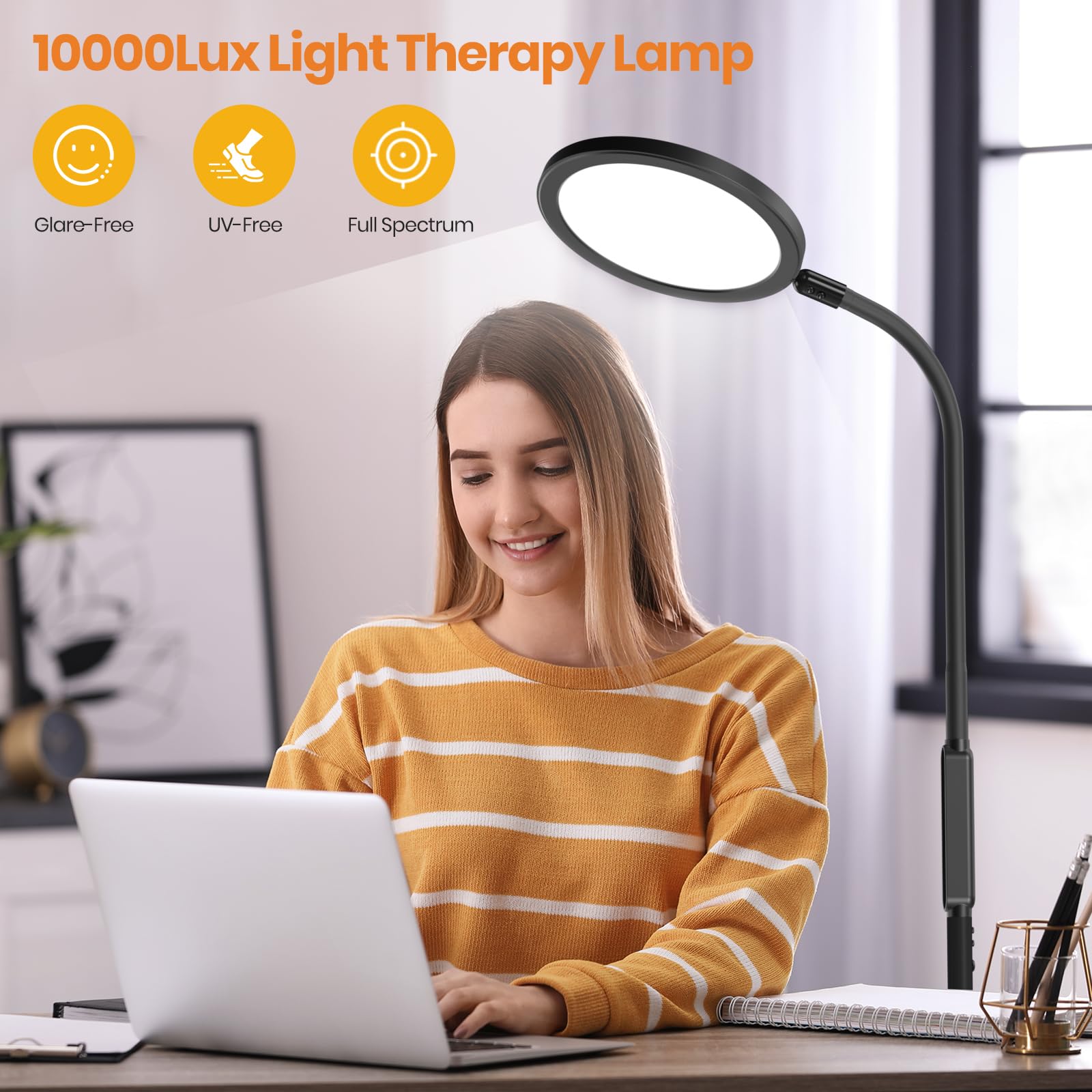 LASTAR lámpara con brillo y temperatura ajustables para trabajar con concentración.