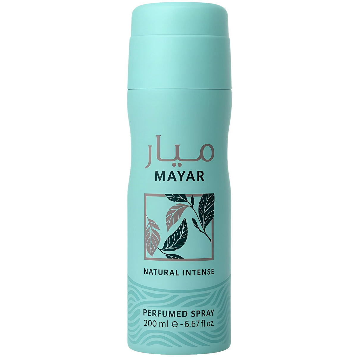 Lattafa Mayar Natural Intenso, frasco de fragancia, ideal para uso diario y sensación fresca.