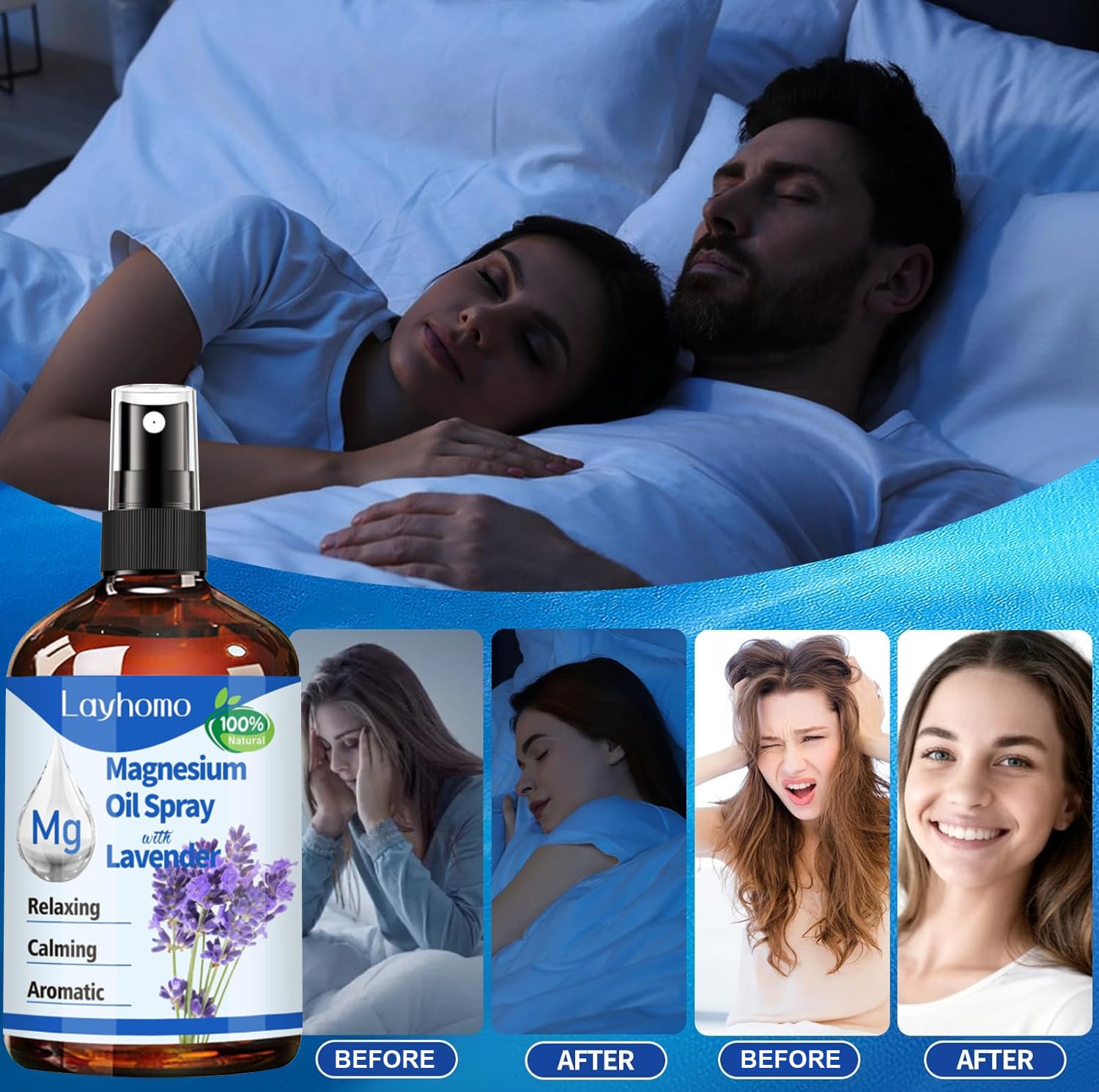 Layhomo Magnesio Spray: absorción rápida en la piel