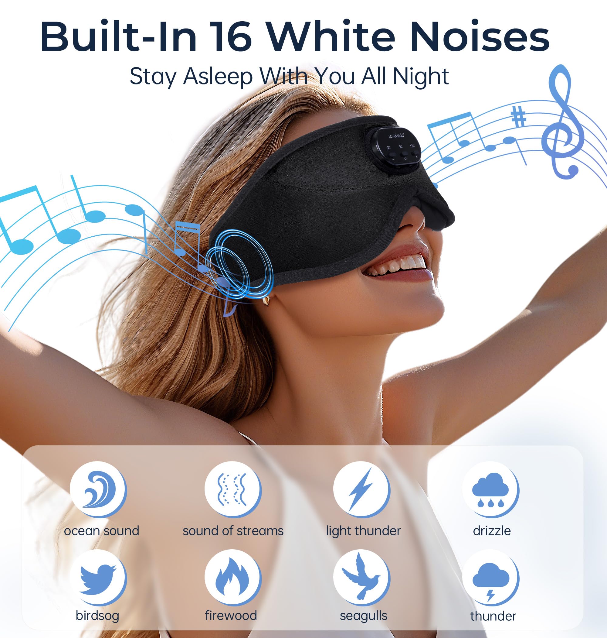 LC-dolida audifonos integrados para dormir ofrecen sonido claro sin molestar.