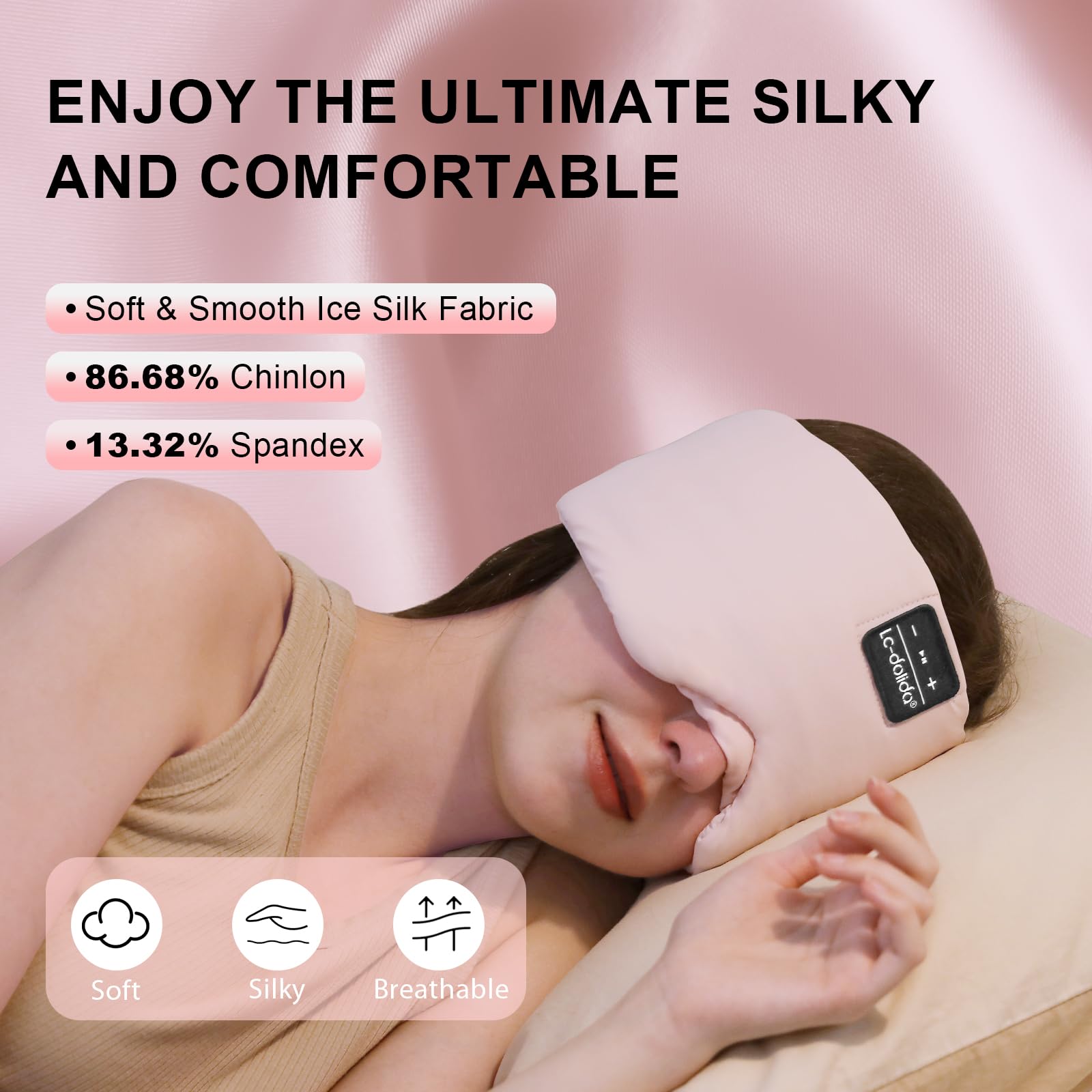 LC-dolida auriculares Bluetooth 5.4 con conexión estable para dormir