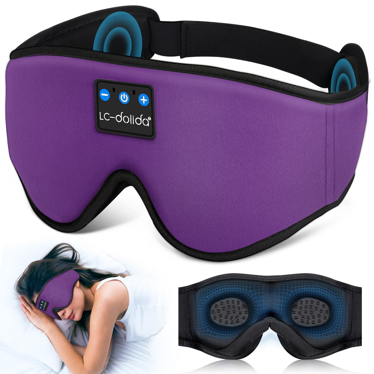 LC-dolida auriculares sueño Bluetooth para dormir sin cables y escuchar música