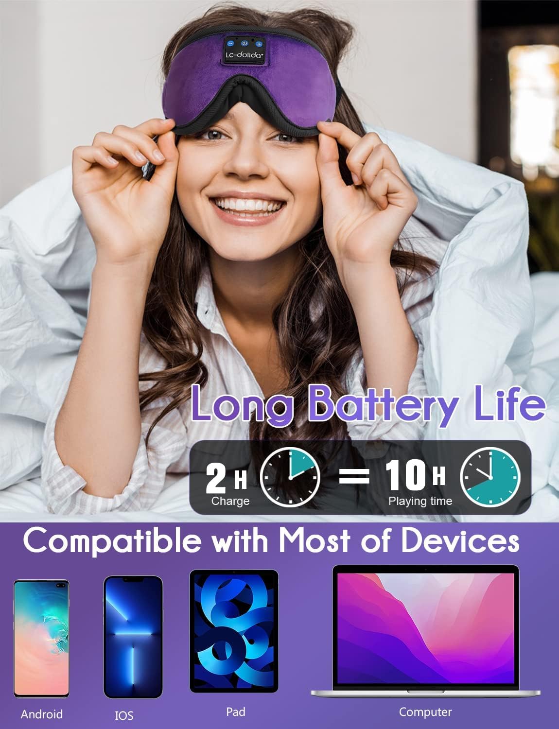 LC-dolida Bluetooth 5-4 y 13 horas de reproducción para viajes