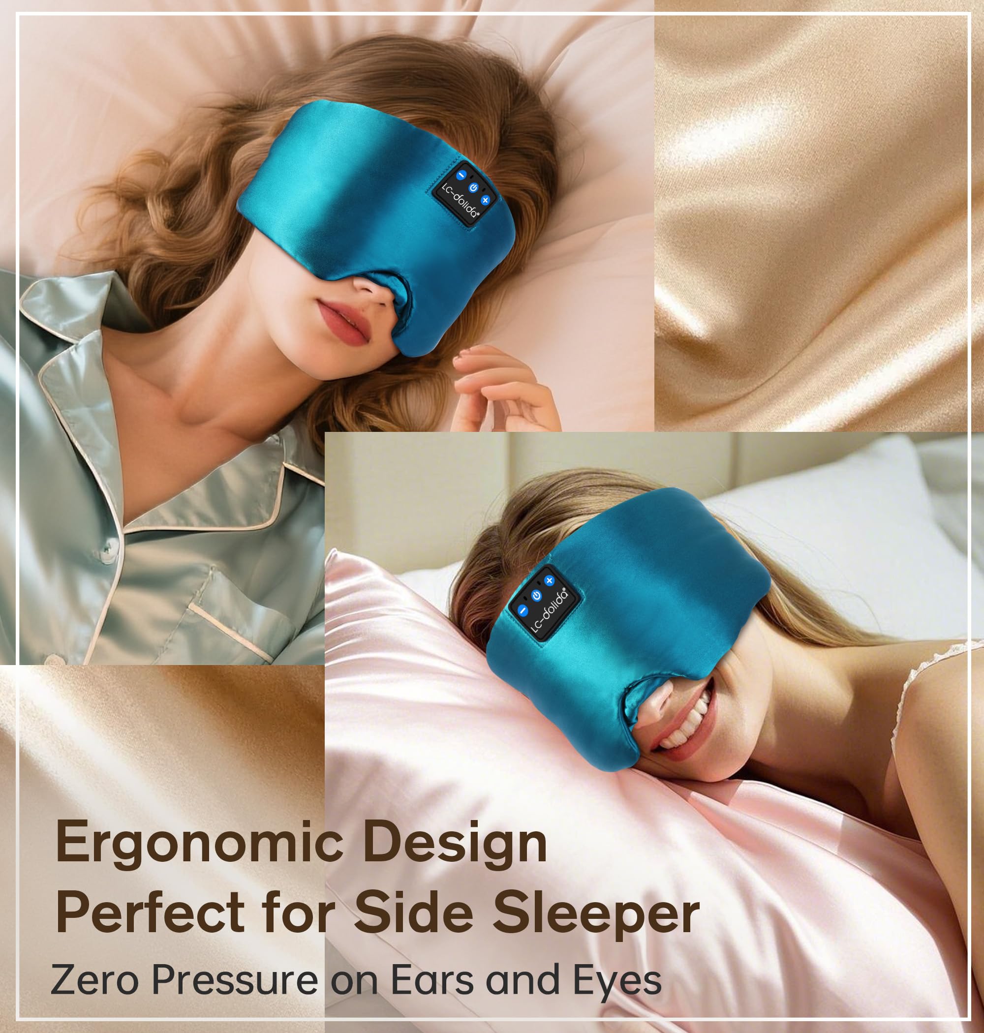 LC-dolida diseño ergonómico bloquea la luz sin presión en el rostro.