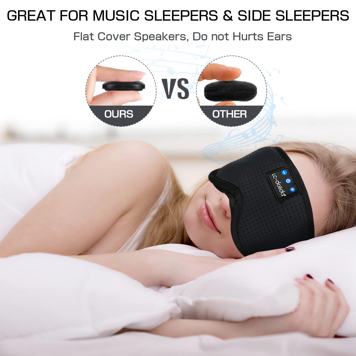 LC-dolida diseño con zona nasal para bloquear la luz y dormir cómodo