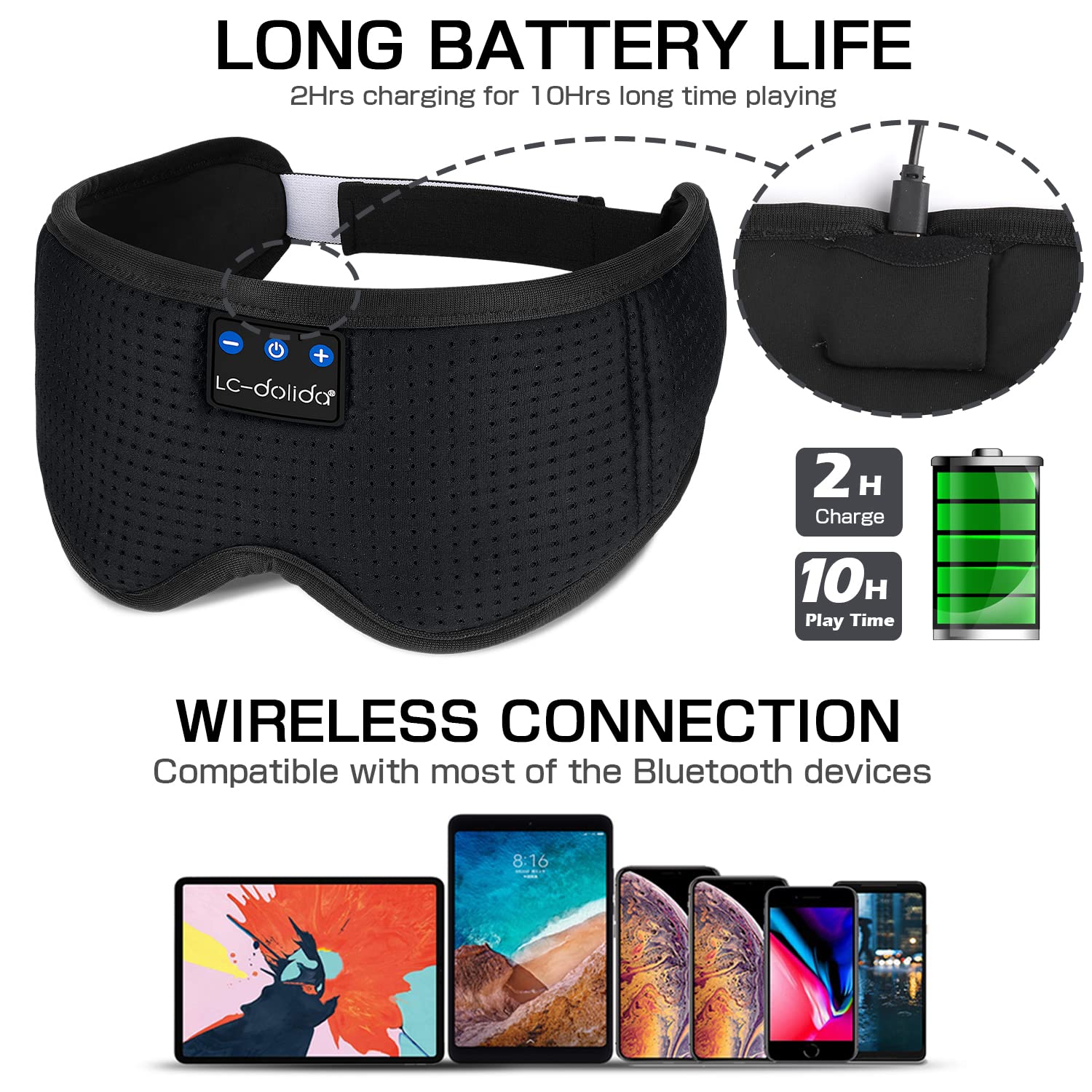 LC-dolida kit regalo con máscara y cable USB para tecnología práctica