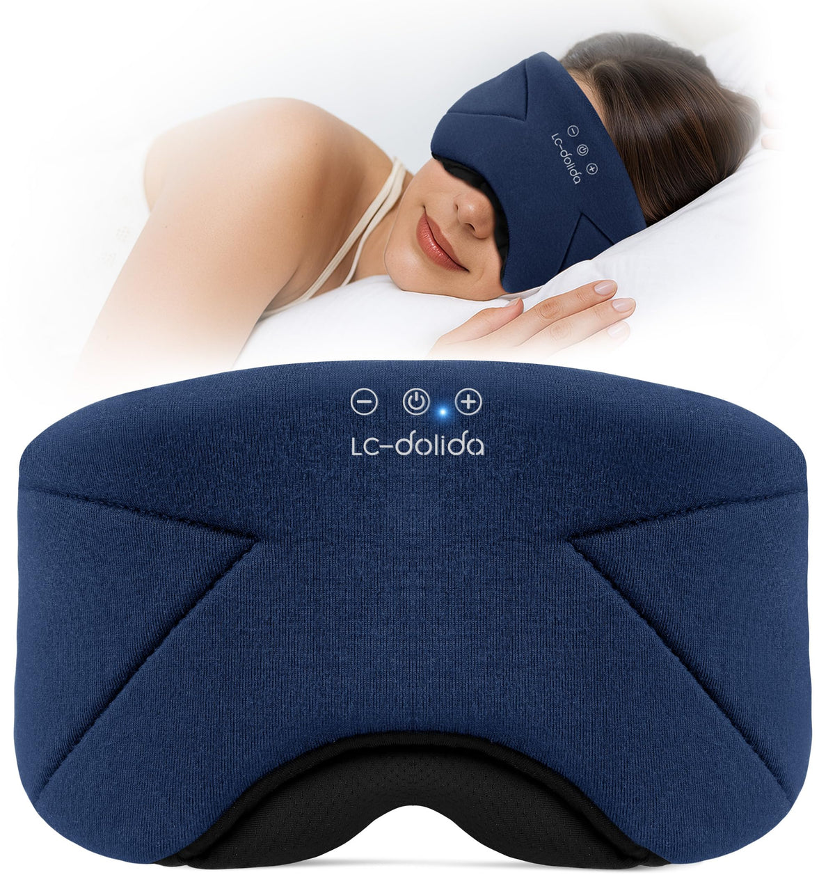 LC-dolida mascarilla dormir con auriculares BT 5.4 para escuchar música relajante al dormir