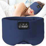 LC-dolida mascarilla ójos con Bluetooth azul, ideal para dormir y escuchar música.