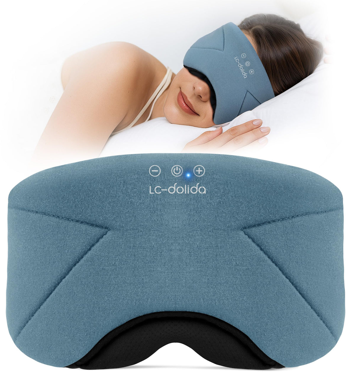 LC-dolida mascarilla de sueño con altavoces inalámbricos para dormir sin interrupciones