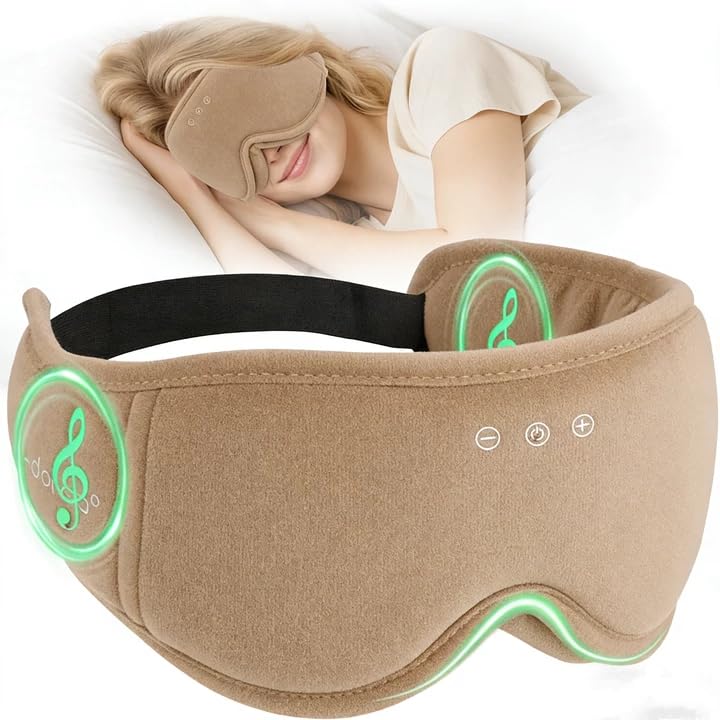 LC-dolida mascarilla de sueño con auriculares inalámbricos para dormir sin presión en los ojos