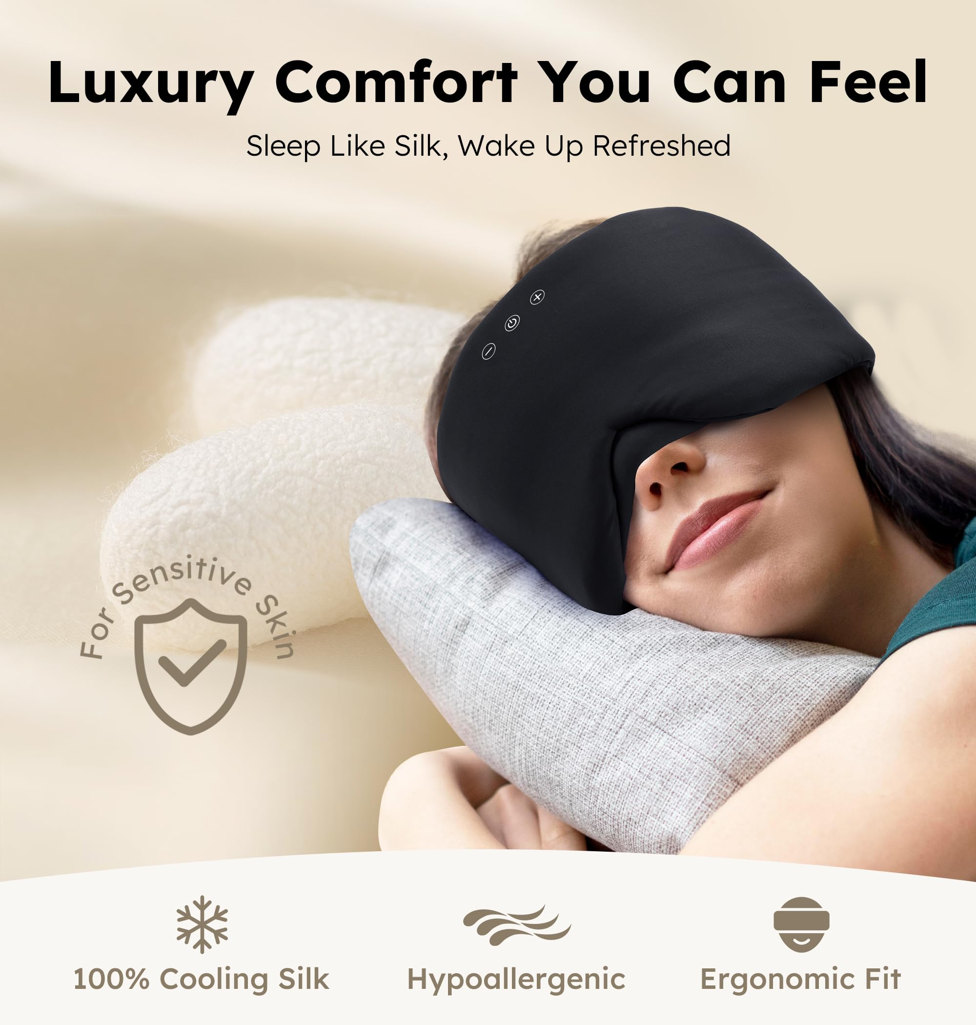 LC-dolida mascarilla dormir bluetooth-5-4 sonido-hd para una experiencia auditiva cómoda.
