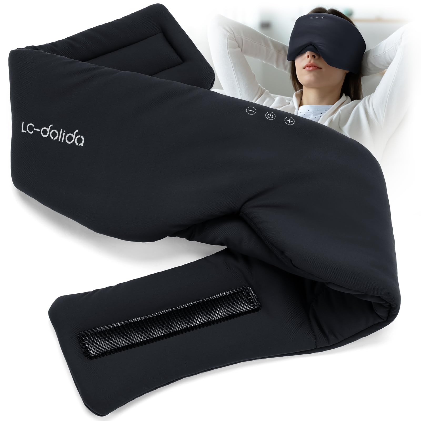 LC-dolida mascarilla dormir fibra-frio para viajes y confort.