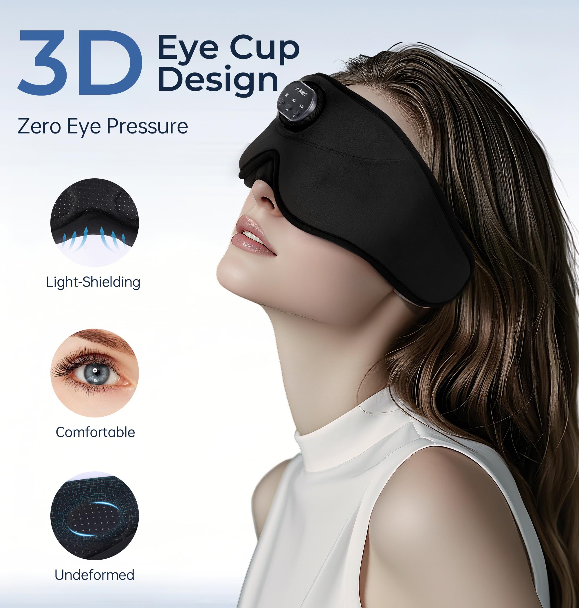 LC-dolida modulo bluetooth desmontable facilita limpieza sin dañar la mascarilla.