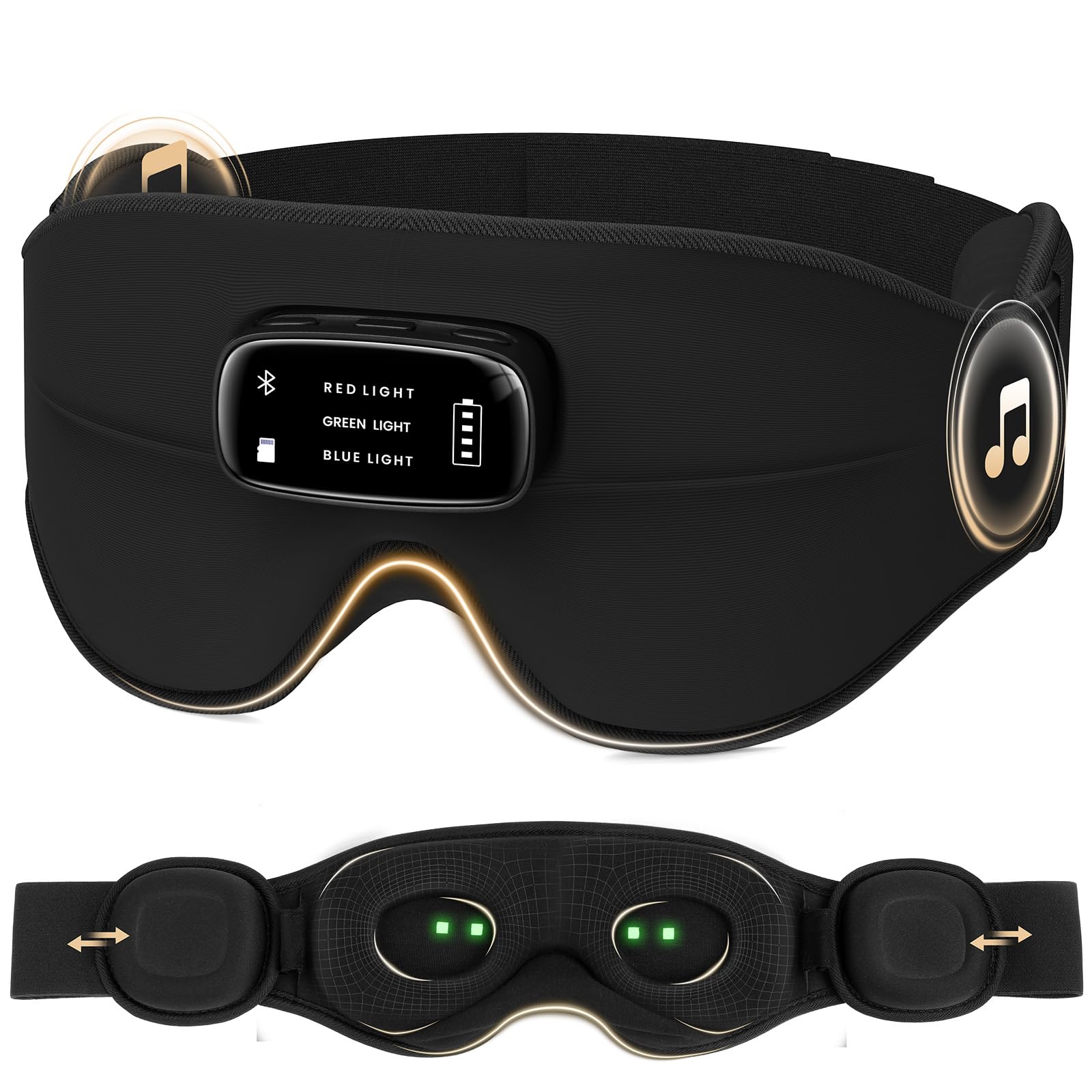 LC-dolida Pro mascarilla sueño Bluetooth para dormir cómodamente.