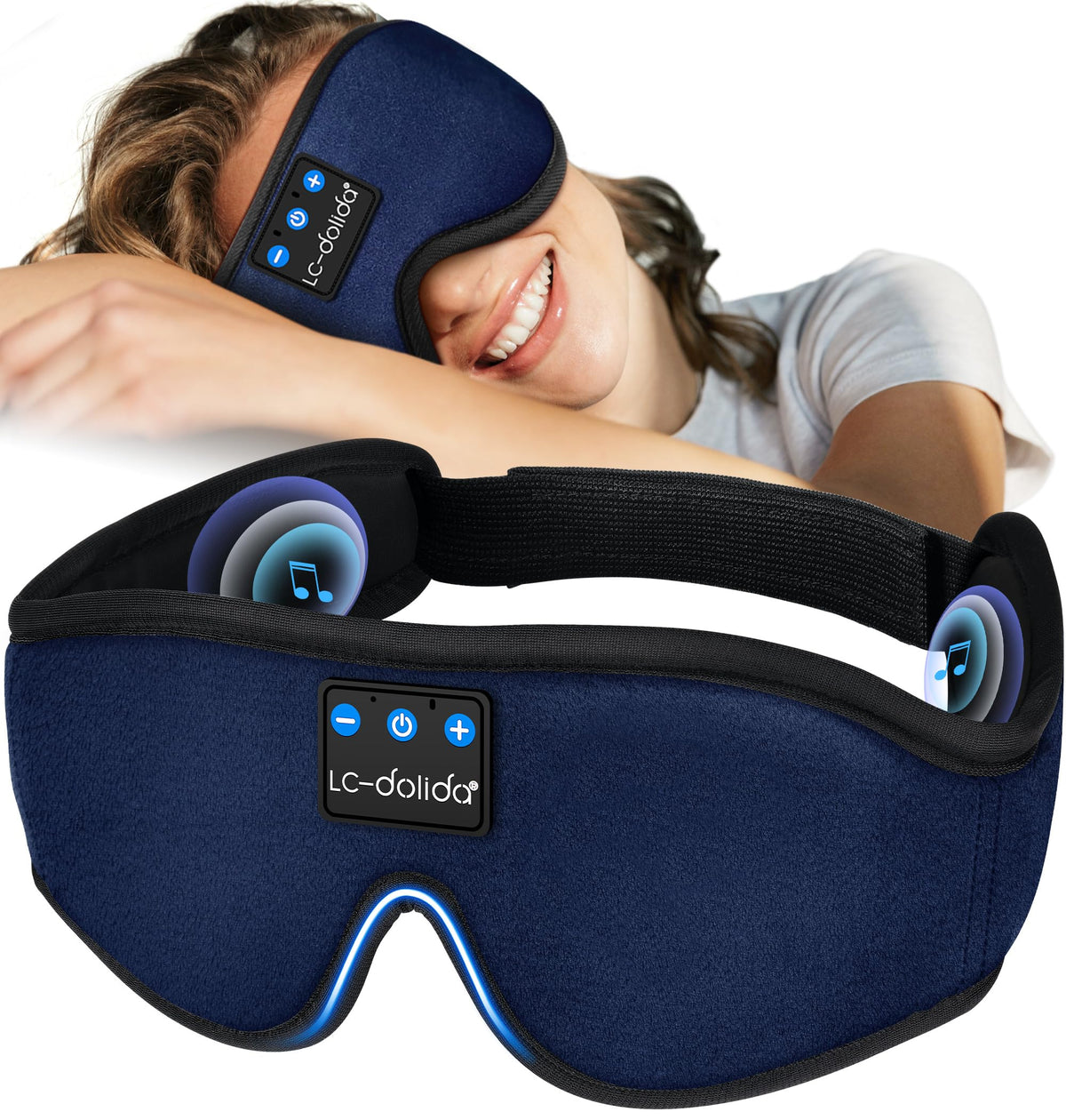 LC-dolida auriculares para dormir 3 en 1: comodidad sin cables.