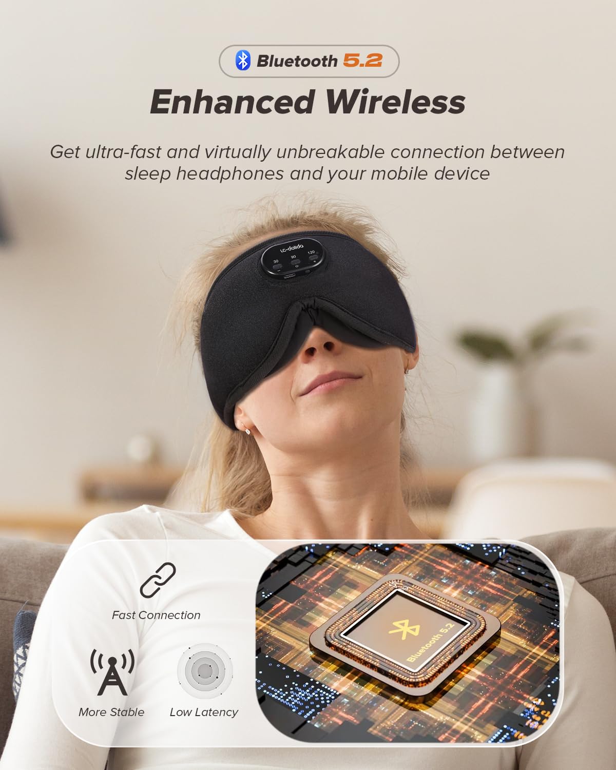 LC-dolida sonido estéreo Bluetooth 5.2 con calidad HD.