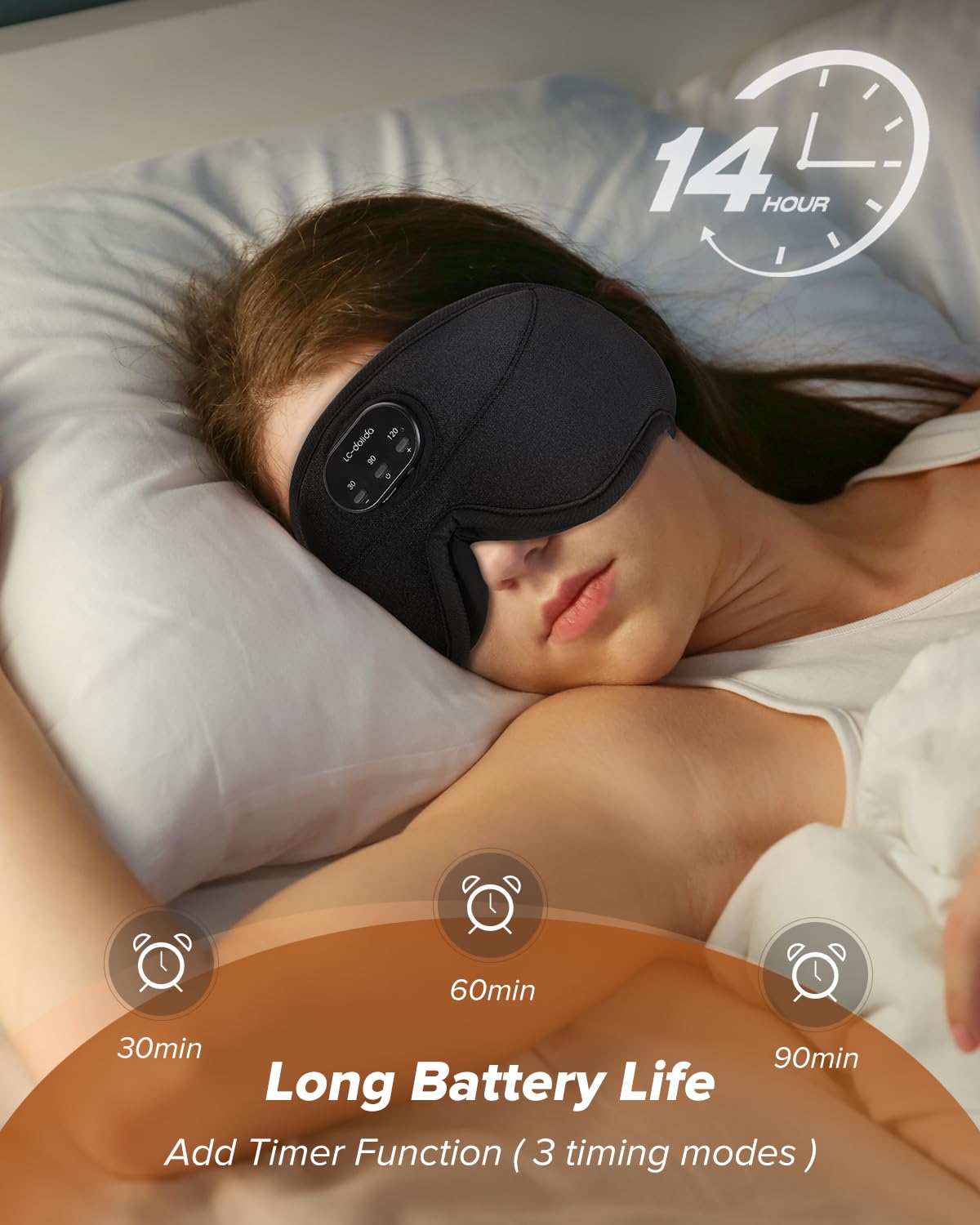 Sonido estéreo bluetooth LC-dolida: audio claro para dormir o meditar.