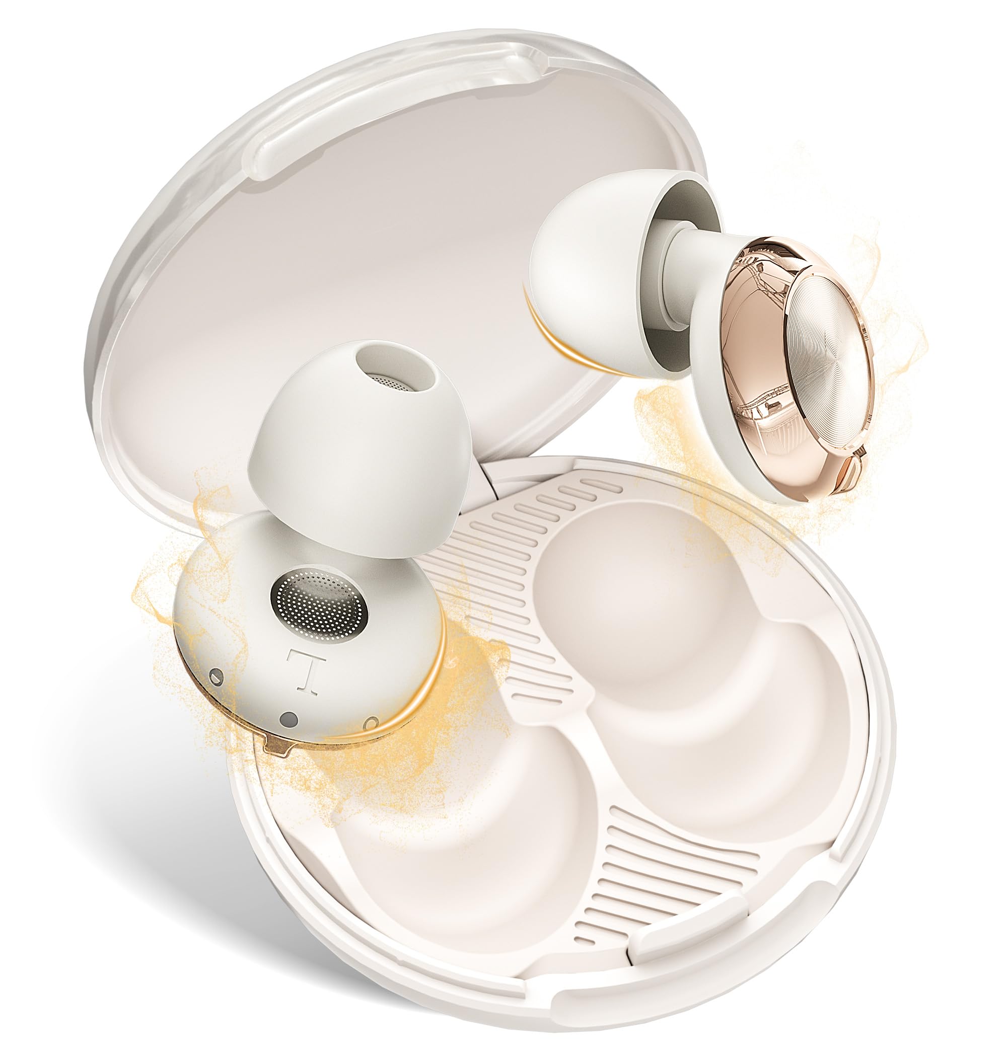Tapones LC-dolida ajustables en uso para enfoque silencioso.