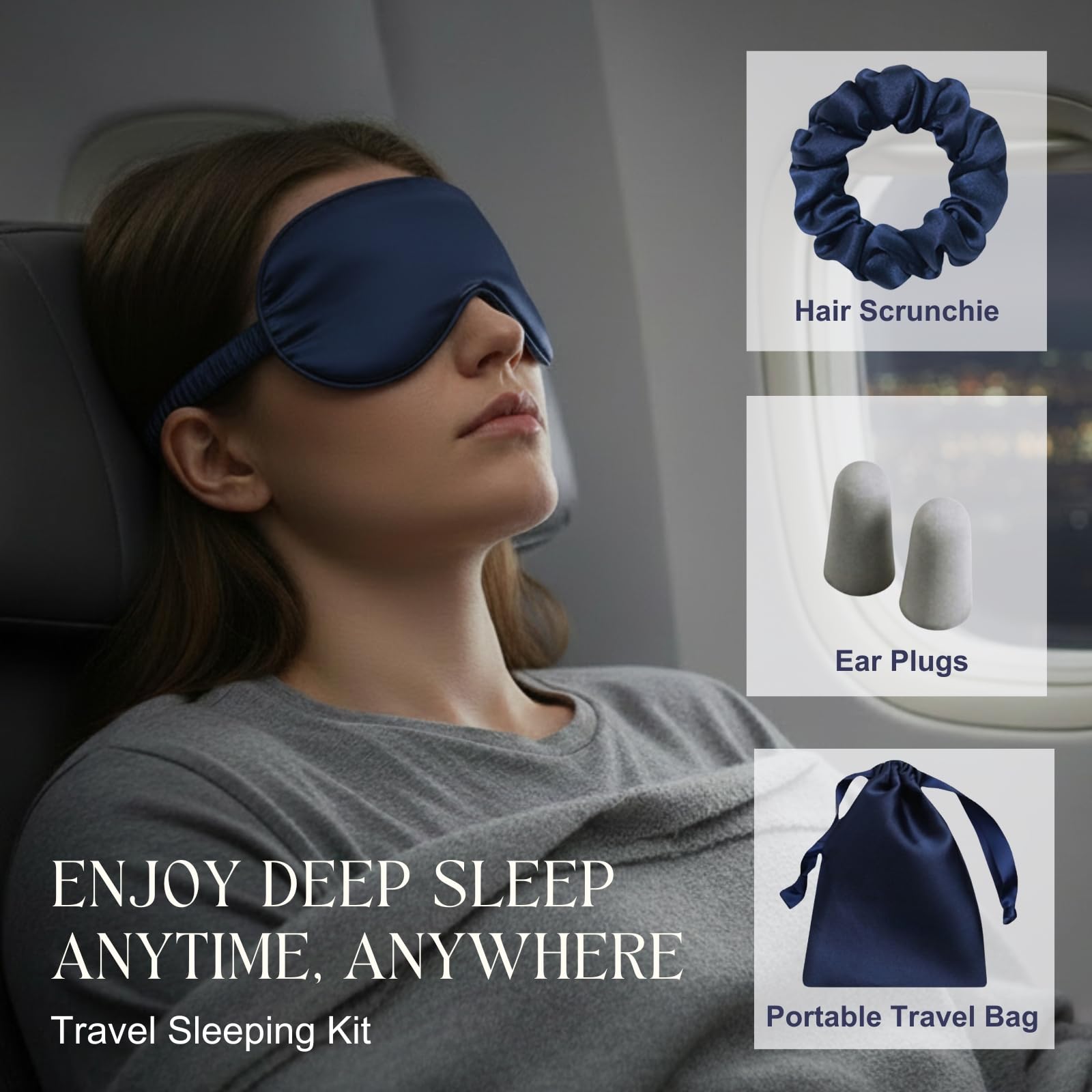 LCBD antifaz ocultor de luz satin: bloqueo de luz para noches tranquilas