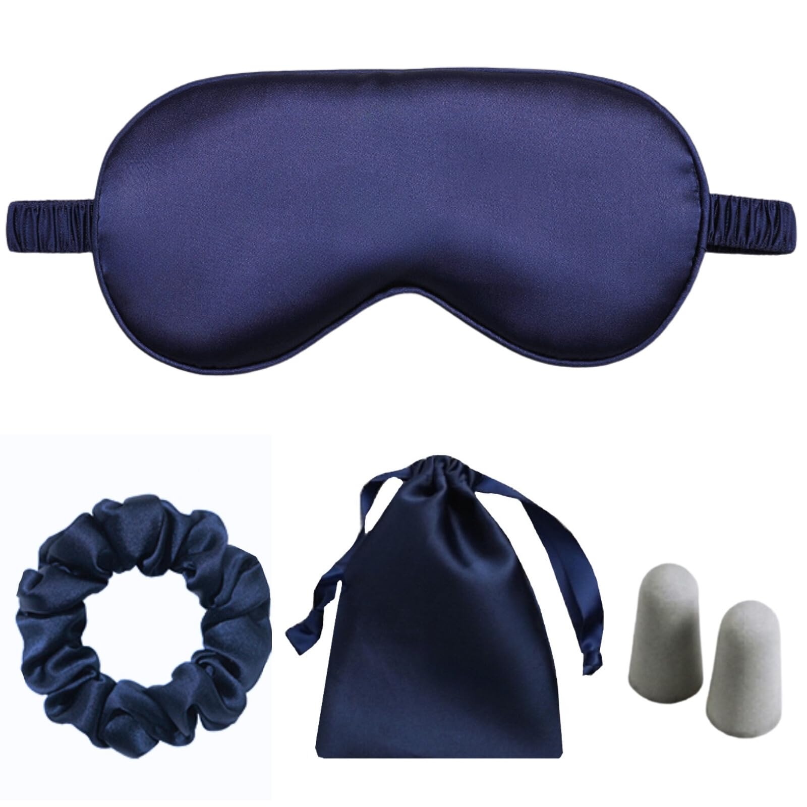LCBD antifaz ojos satin azul marino: descanso cómodo y oscuro para dormir mejor