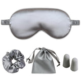 lcbd mascarilla de ojos satin plata con banda elástica para dormir cómodo
